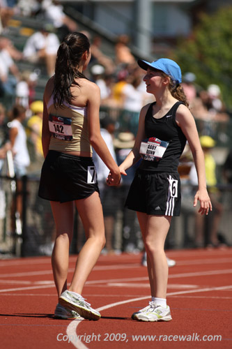 Allison Chin and Abby Dunn after the race