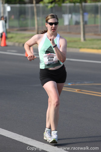 L'eerin Voss hoping to hold onto 5th place at the 20K Women's Race Walking Nationals
