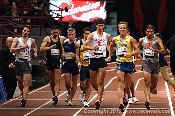 Start of the Men's 1 Mile Race Walk at the Millrose Games