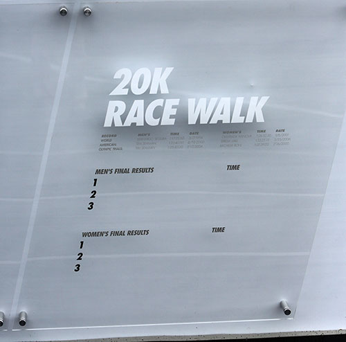 20K Olympic Trials Race Walking Race Results