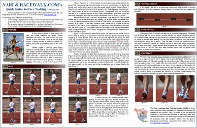 Race Walk Technique Flyer