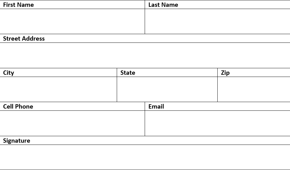 Race Walking Clinic Form