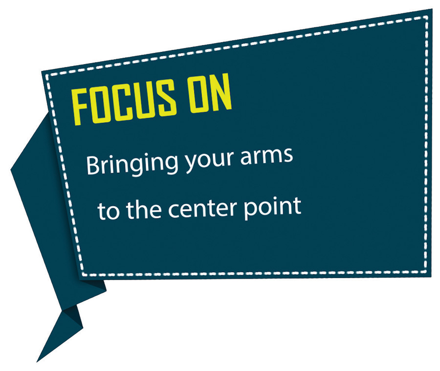 Focus on Arms to Center