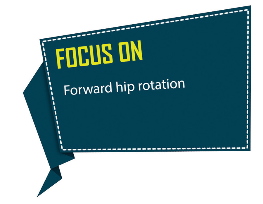 Focus on Forward Hip Rotation