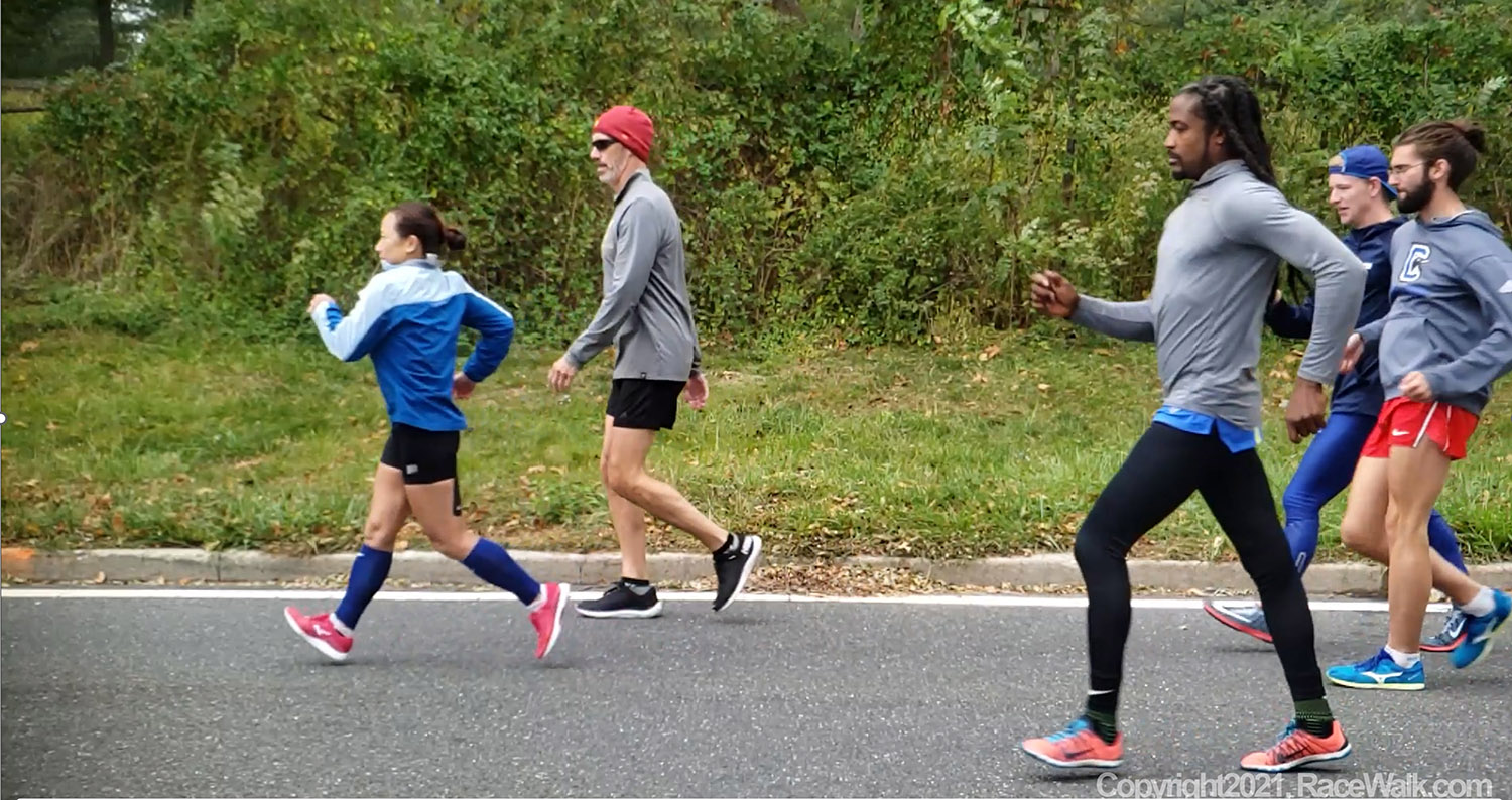 Single Pedestrian Many Race Walkers