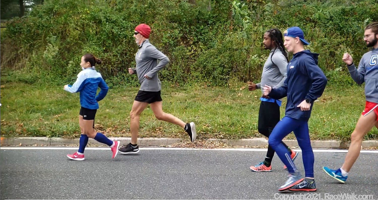 Single Runner Many Race Walkers