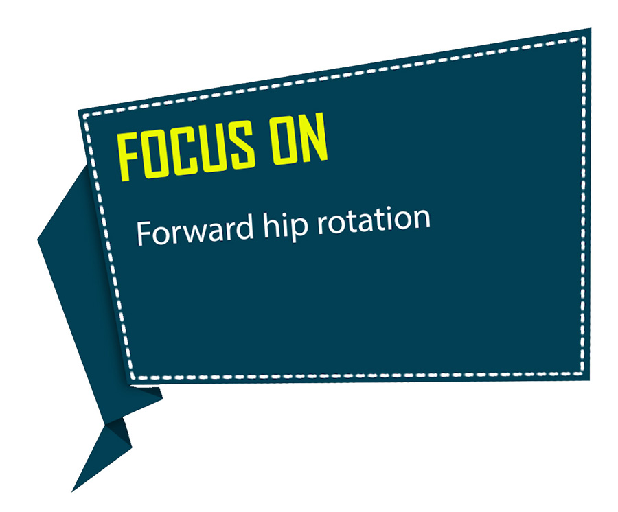 Focus on Forward Hip Rotation