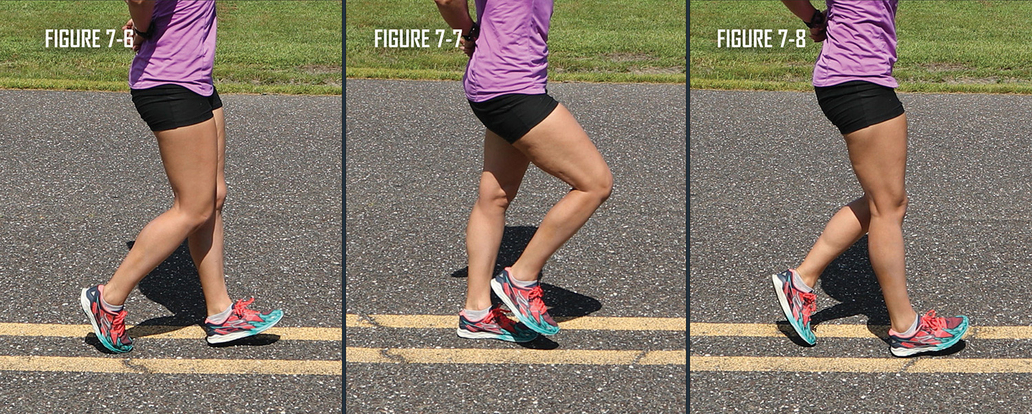 Closeup of the feet for the Quick Steps drill.