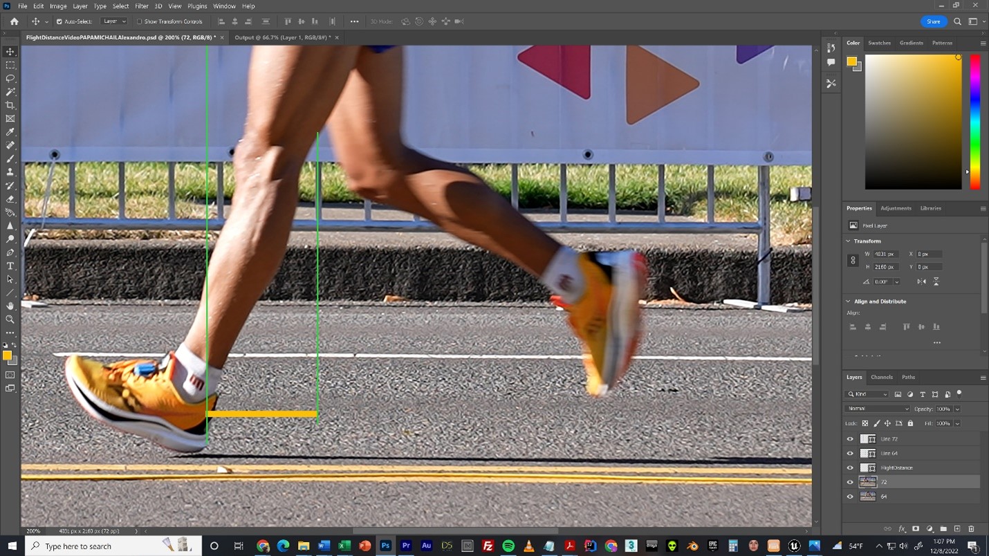 Flight Distance Measurement